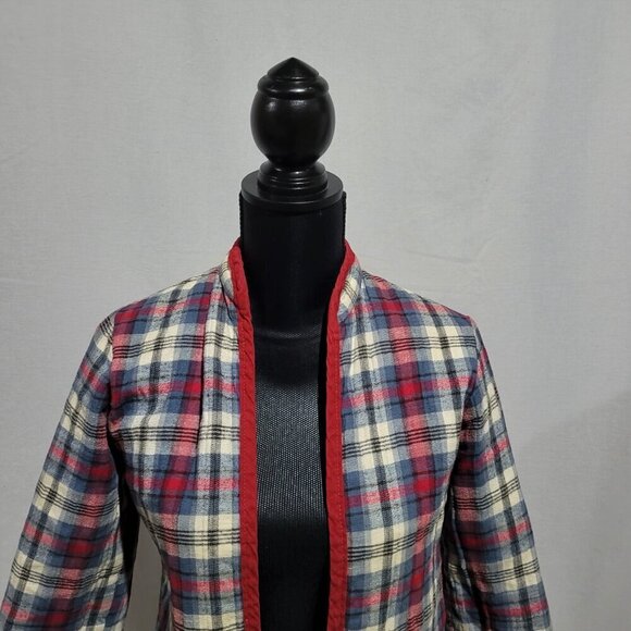 Niki jacket vintage plaid quilted cotton flannel 70s coat cabincore camp outdoor - Picture 5 of 14